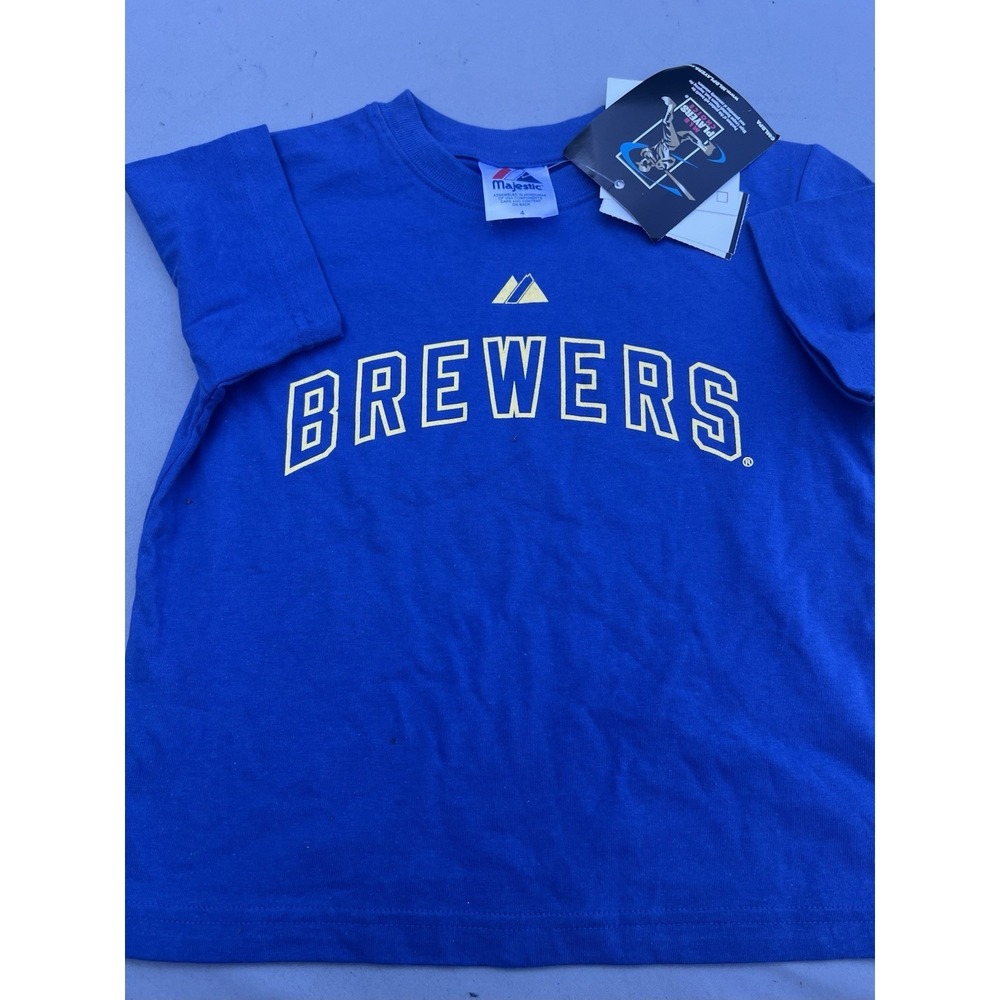 NWT MLB Milwaukee Brewers Jersey Shirt Kids C.C. Sabathia Size 4